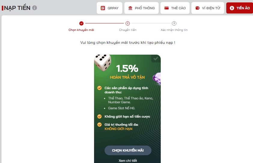 nạp tiền red88 bằng tiền ảo